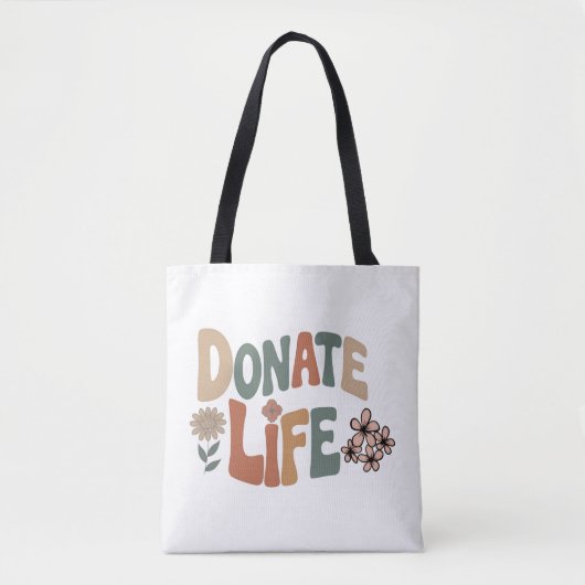 Donate Life BoHo Awareness トートバッグ (正面)