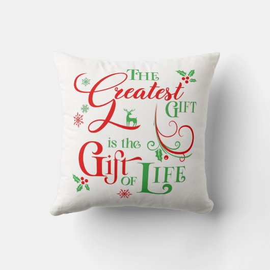 Donate the Gift of Life a Donor Awareness Holiday クッション (裏面)