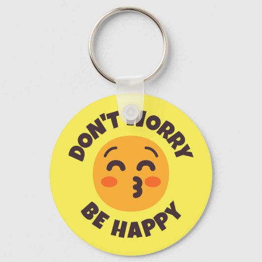 Don'Be Happy文字&カラー絵文字 キーホルダー (正面)