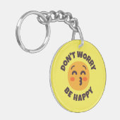 Don'Be Happy文字&カラー絵文字 キーホルダー (正面左)