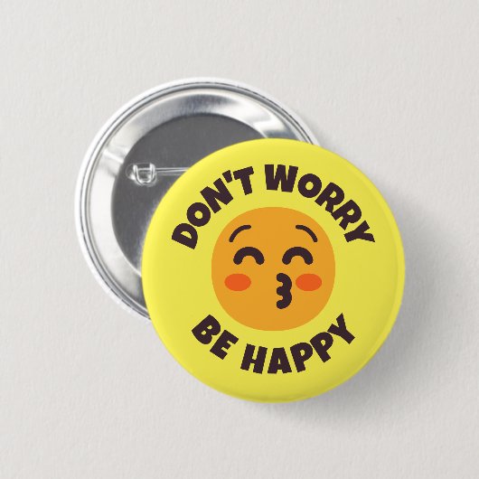 Don'Be Happy文字&カラー絵文字 缶バッジ (正面&裏面)