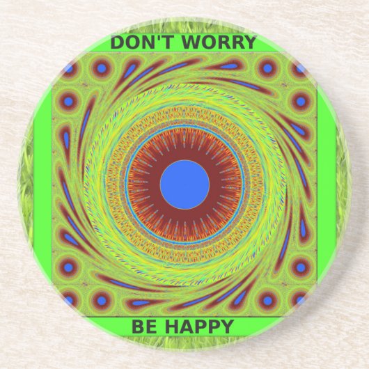 Don'Be Happy Artプリント コースター (正面)