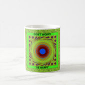 Don'Be Happy Artプリント コーヒーマグカップ (中央)