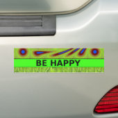 Don'Be Happy Artプリント バンパーステッカー (車上)