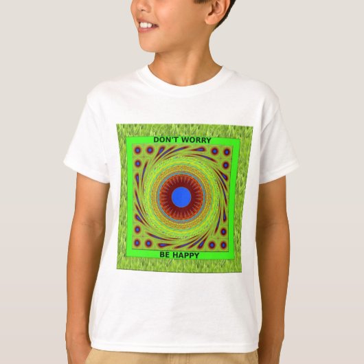 Don'Be Happy Artプリント Tシャツ (正面)