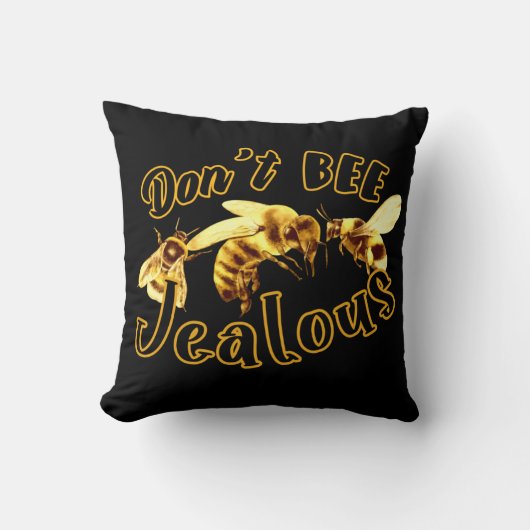 Don'Bee嫉妬しないおもしろい引用文 クッション (正面)