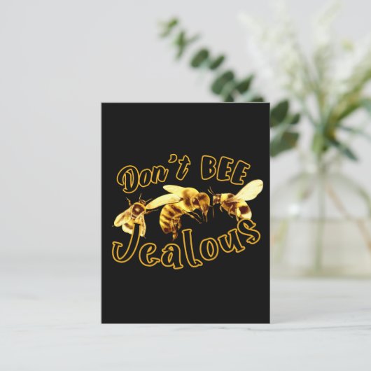 Don'Bee嫉妬しないおもしろい引用文 ポストカード (スタンド正面)