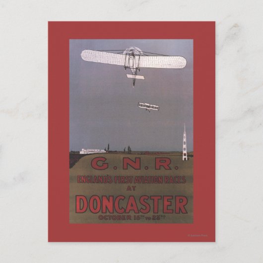 Doncaster, England – ファースト・エアビエーション・レース ポストカード (正面)