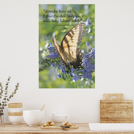 Dondde hay el Espiritu, alli hay Libertad Vertical ポスター (キッチン)