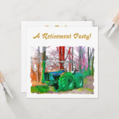 DONE耕作退職招待状 カード (正面/裏面インサイチュ)