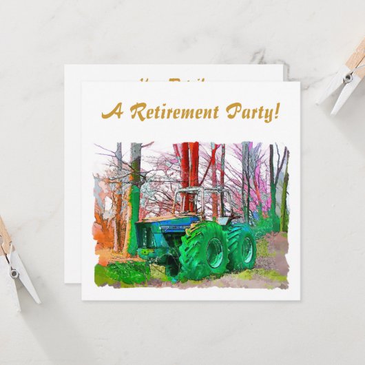 DONE耕作退職招待状 カード (正面/裏面インサイチュ)