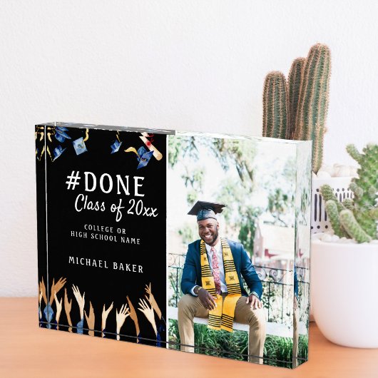 #Done |シンプル大学院名クラス年・学校 フォトブロック