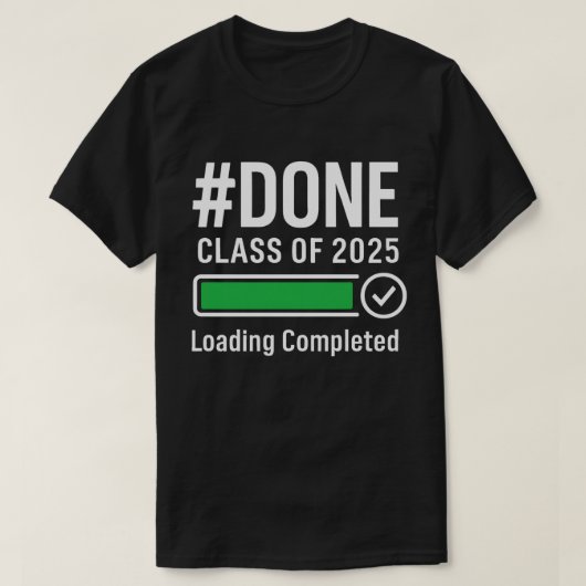 #DONE 2025年卒業シャツのクラス – ロードCom Tシャツ (デザイン正面)
