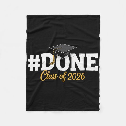 #done 2026年卒業生と卒業おめでとう フリースブランケット (正面)