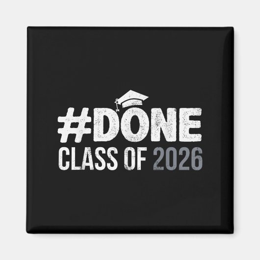 #done 2026年卒業 卒業生 高校卒業 2026 卒 マグネット (正面)