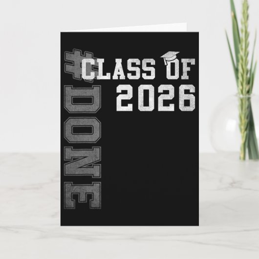 #done 2026年卒 クラスの仲間 卒業生 高校卒業式 ギフト カード (正面)