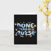 #done Cl Of 2025ブルーテーマドッグ卒業男性へ カード (黄色い花)
