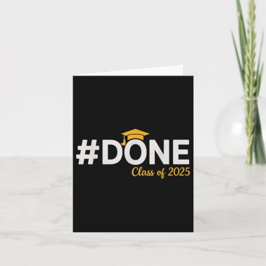 #done Cl Of 2025 – 卒業So Done Senior 2025 カード (正面)