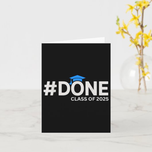#done Cl Of 2025 – 卒業So Done Senior 2025 カード (黄色い花)