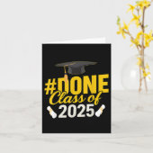 Done Cl Of 2025 Graduate Matching Group Graduation カード (黄色い花)