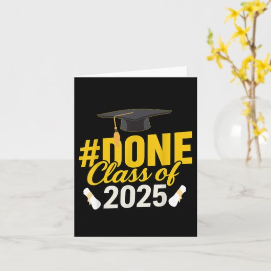 Done Cl Of 2025 Graduate Matching Group Graduation カード (黄色い花)