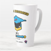 Done & Degreed」 -レトロゲーマースタイル カフェラテマグ (右アングル)