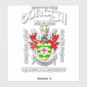 Donegal Ireland – クレスト翻訳の意味と詳細 シール (シート)