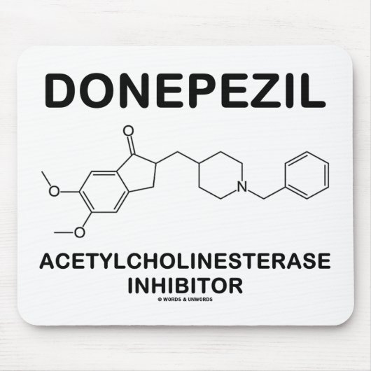 Donepezil Acetylcholinesteraseの抑制剤 マウスパッド (正面)