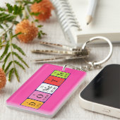 Donetta定期的なテーブル名キーリング キーホルダー (正面右)