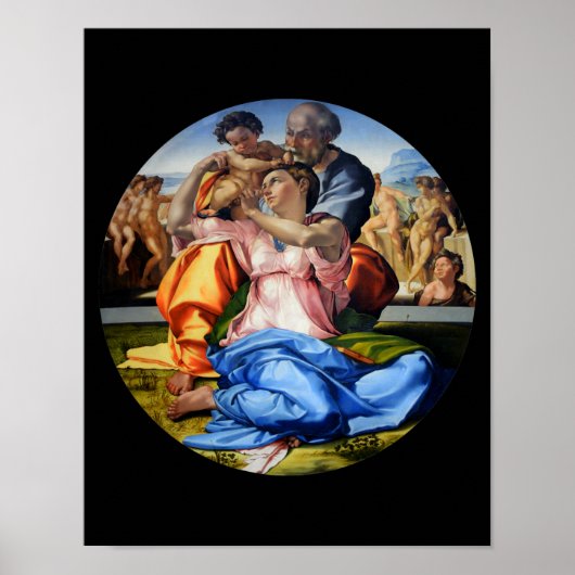 Doni Tondo, Doni Madona, Michelangelo, 1507 ポスター (正面)