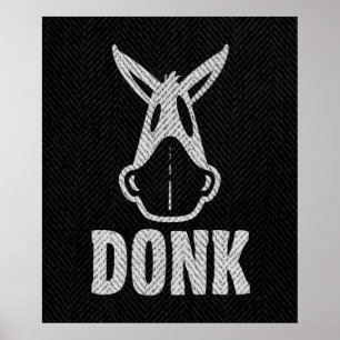 DONK -黒ポスターの白 ポスター