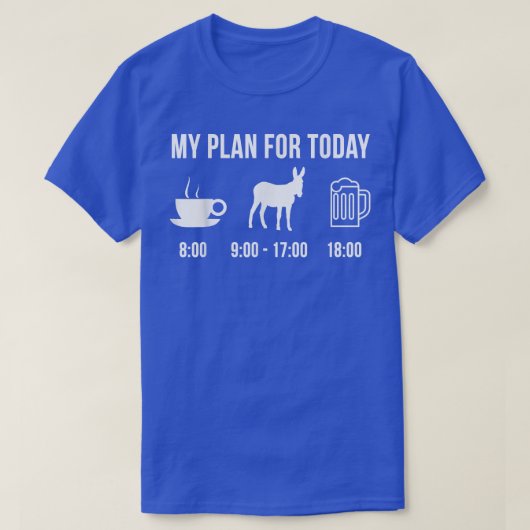 Donkeyおもしろい農家今日のTシャツの計画 Tシャツ (デザイン正面)