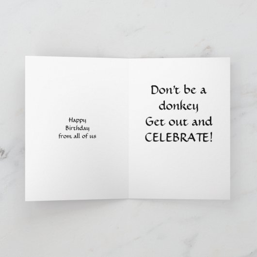 DONKEYグループの誕生日の願い カード (内部)