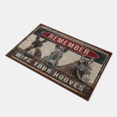 Donkey おもしろい Yo Family Doormat, Donkey Lover Mat ドアマット (アングル)