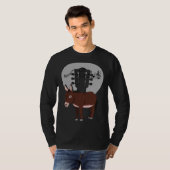Donkey Acustic Guitar and Music Notes Powerful Ani Tシャツ (正面フル)
