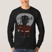 Donkey Acustic Guitar and Music Notes Powerful Ani Tシャツ (正面)
