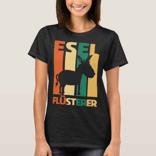 Donkey Agricultural Livestock Zoo Animal Donkey Re Tシャツ (正面)