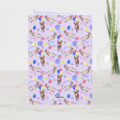 Donkey Birthday Card in Purple カード (裏面)