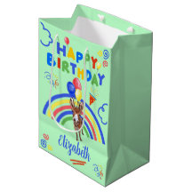 Donkey Birthday Gift Bag in Green
