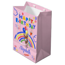Donkey Birthday Gift Bag in Pink