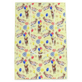 Donkey Birthday Gift Bag in Yellow ミディアムペーパーバッグ (裏面)