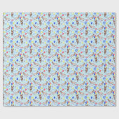 Donkey Birthday Gift Wrapping Paper in Blue ラッピングペーパー (フラット)