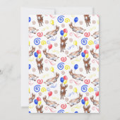 Donkey Birthday Party Invitation White 招待状 (裏面)