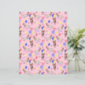 Donkey Birthday Scrapbook Paper in Pink (スタンド正面)