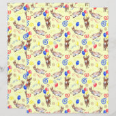 Donkey Birthday Scrapbook Paper in Yellow (正面/裏面)