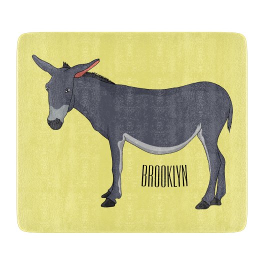 Donkey cartoon illustration カッティングボード (正面)