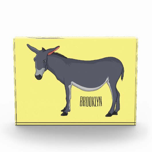 Donkey cartoon illustration フォトブロック (正面)