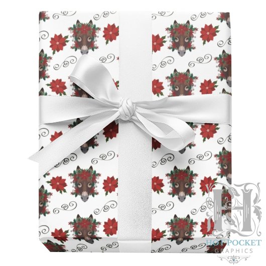 Donkey Christmas Wrapping Paper  ラッピングペーパー