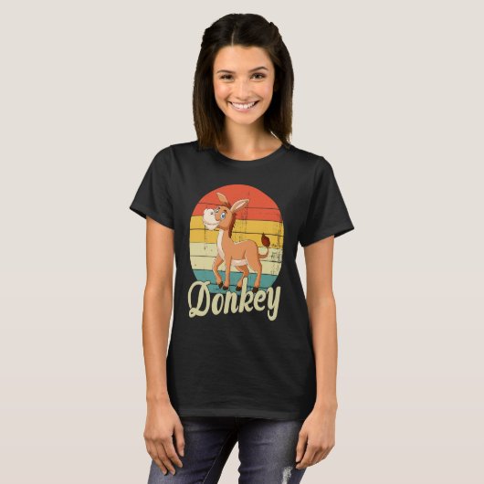 Donkey Cute Donkey Tシャツ (正面フル)