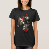 Donkey cute xmas santa tシャツ (正面)